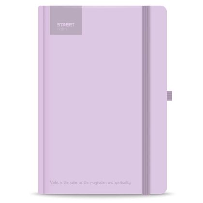 Бележник A5 Street с ластик, твърди корици 96л, Pastel Violet