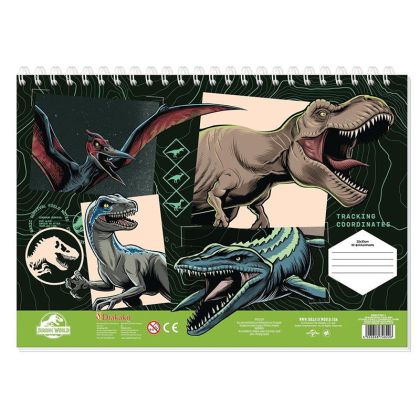 Скицник Diakakis Jurassic, спирала, 40л
