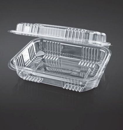 Кутия с прикачен капак PET 1250ml, 100бр/стек