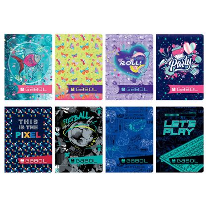 Тетрадка A5 Gabol, тесни и широки редове, офсет, 20л 7209