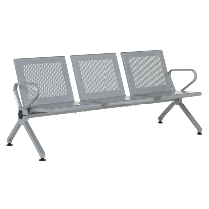 Посетителска пейка с 3 места Carmen CR-1039-3 - сребърна