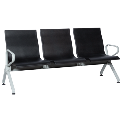 Посетителска пейка с 3 места Carmen CR-1037-3 - черна