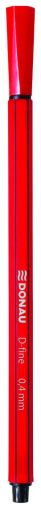 Тънкописец Donau D-fine, 0.4mm, червен