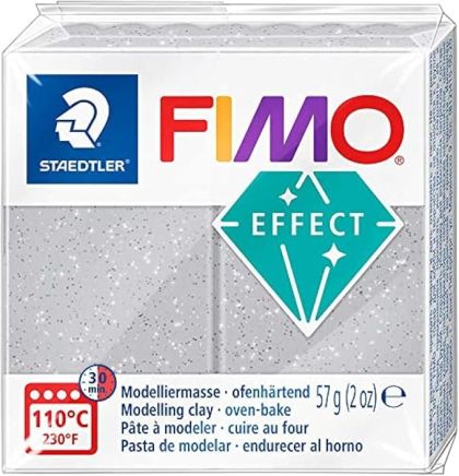 Полимерна глина Staedtler Fimo Effect, 57g,лъскаво сребриста 812
