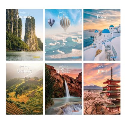 Тетрадка Street, А4, квадратчета,54л, Travel To