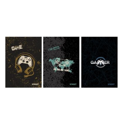 Тетрадка Street, А4, квадратчета, 54листа, Gaming