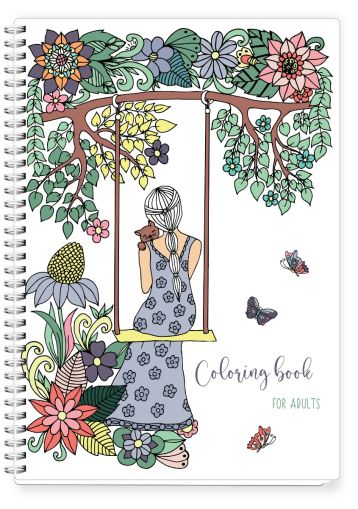 Книжка за оцветяване Adult, А4, 40 стр., Coloring