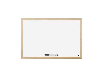 Дъска Bi-Office бяла с дървена рамка, 45х60 cm
