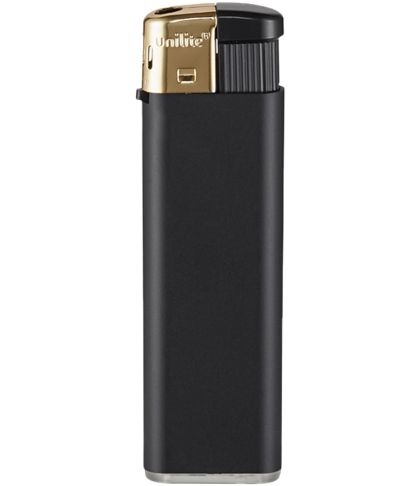 Пластмасова пиезо запалка Unilite U-59 (XH-59+), черен/златен
