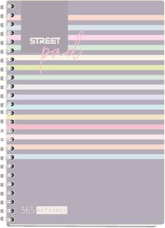 Тетрадка Street Pad, А5, спирала, ламинат, 100л, МК, stripes