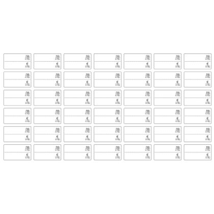 Самозалепващи етикети за цени ЛВ/ЕВРО, Бял, 30л