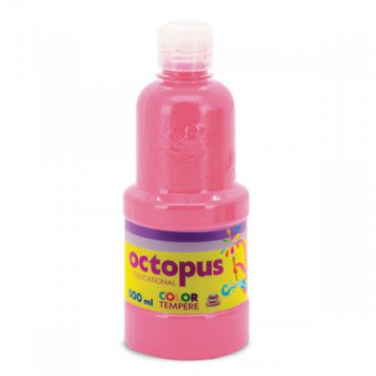 Темперна боя Octopus, 500 мл в бутилка, розова
