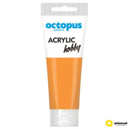 Акрилна боя Octopus Hobby, в тубичка 75ml, тъмно жълта