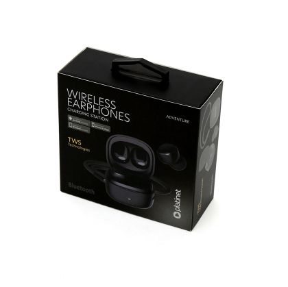 Безжични слушалки тип тапи Platinet, с микрофон,черни