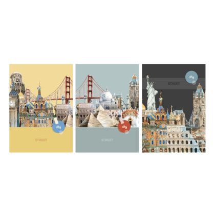 Тетрадка с телчета А5, 60 листа, ШР, БГ,City Break