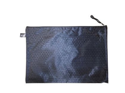 Папка с цип В4, промазан плат, черна