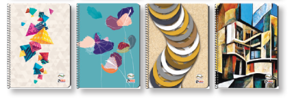 Тетрадка Deis A5, 100л, широки редове, спирала, стил 2025