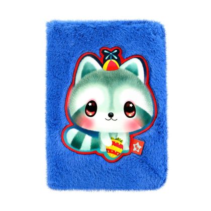 Бележник Bangoberry Remy Raccoon, плюшен,192стр,ШР