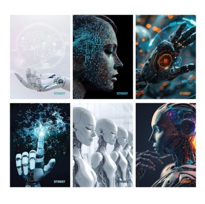 Тетрадка Street, А4, бели листа, 54л, AI