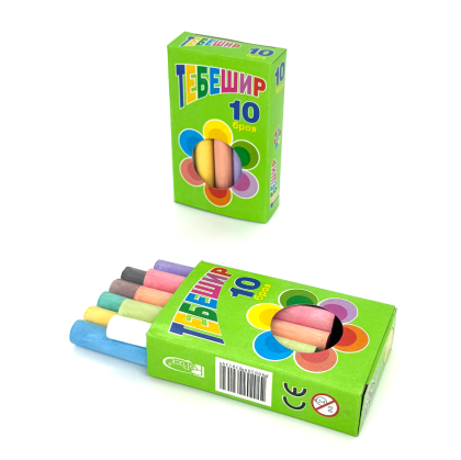Тебешир 10 цвята, цилиндричен
