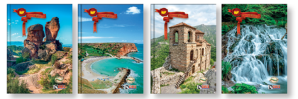 Тетрадка Deis А4, 152л, широки редове, шити, твърди корици, нашата България 2025