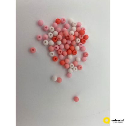 Комплект мъниста Uniline, розови 6mm, опаковка 160