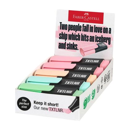 Текст маркер Faber Castell, мини, Пастел розов