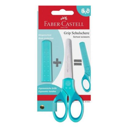 Ножица детска Faber-Castell Grip Schulsch Тюркоаз