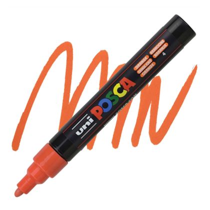 Перманентен маркер Uni Posca PC-5M на водна основа Оранжев