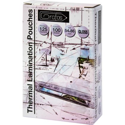Фолио за ламиниране Grafos,54/86мм,125микр, 100л