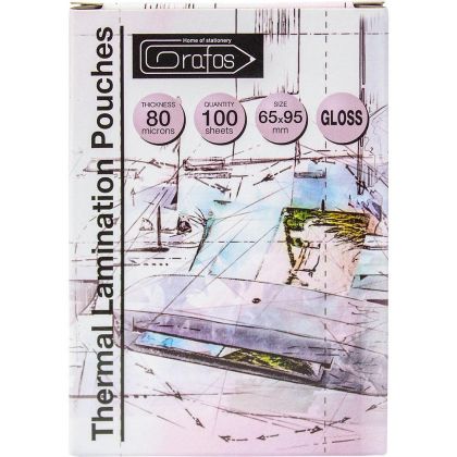 Фолио за ламиниране Grafos,65/95мм,80микр, 100л