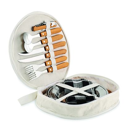 Комплект за пикник, в памучен калъф