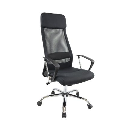 Директорски стол Roby, дамаска и меш, Tilt механизъм, до 130 kg, черен