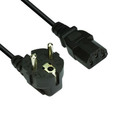 Захранващ кабел 220V IEC 60320 C13 1.5м Черен
