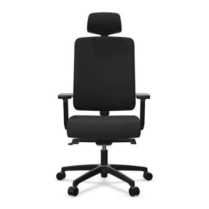 Ергономичен стол Rim Flexi Tech FX 1124, ST1 механизъм, до 120 kg, черен