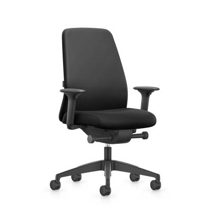 Ергономичен стол Interstuhl Every EV116, текстил, Synchronous механизъм, полиамидна основа, черен