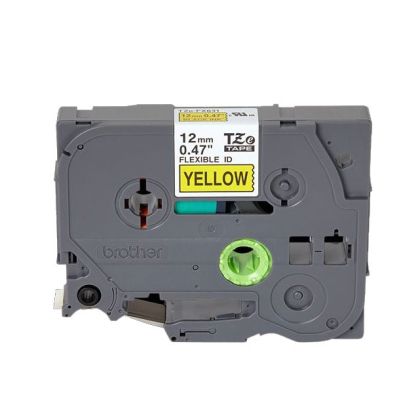 Лента Brother TZEFX631, 12 mm x 8 m, черен печат върху жълта лента