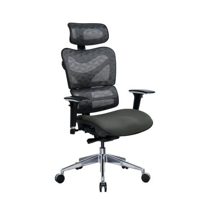 Ергономичен стол RFG TECH@GAMES, Multi-function механизъм, до 250 kg, сив