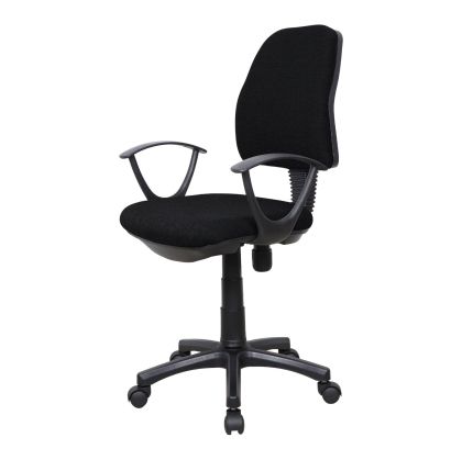 Офис стол Work@Smart, текстил, до 120 kg, черен