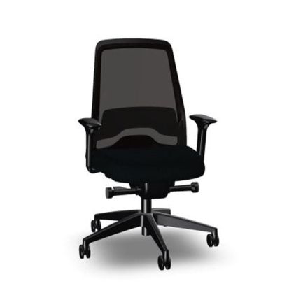 Ергономичен стол Interstuhl Every EV216, текстил, Synchronous механизъм, полиамидна основа, черен