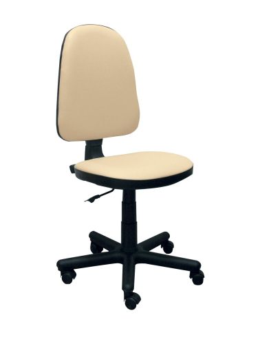 Офис стол Nowy Styl Prestige, екокожа, до 120 kg, бежов, сглобена мостра