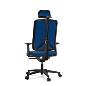 Ергономичен стол Rim Flexi FX 1114, текстил, Synchronous ST1 механизъм, до 120 kg, син, сглобена мостра