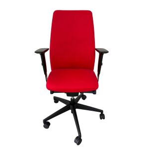 Ергономичен офис стол Interstuhl Aim 1S22, текстил, Synchronous механизъм, полиамидна основа, червен, сглобена мостра