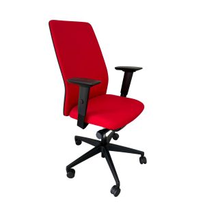 Ергономичен офис стол Interstuhl Aim 1S22, текстил, Synchronous механизъм, полиамидна основа, червен, сглобена мостра