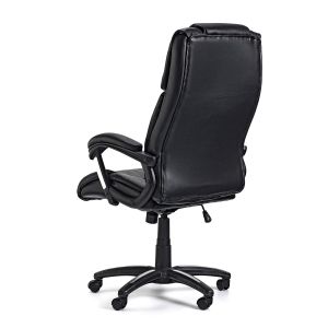 Директорски стол Fuego, естествена кожа, Tilt механизъм, до 130 kg, черен
