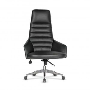 Директорски стол RFG Kara 20 HB, екокожа, Synchronous механизъм, до 120 kg, черен