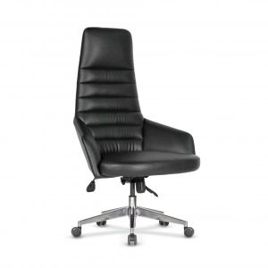 Директорски стол RFG Kara 20 HB, екокожа, Synchronous механизъм, до 120 kg, черен