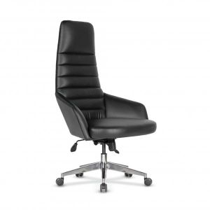 Директорски стол RFG Kara 20 HB, екокожа, Synchronous механизъм, до 120 kg, черен