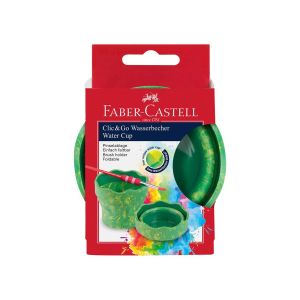 Faber-Castell Чаша за рисуване, сгъваема, зелен мрамор