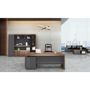 Бюро RFG Chicago, с контейнер, 1200 х 600 х 750 mm, ПДЧ 25 mm, дъб Рейн и тъмносиво